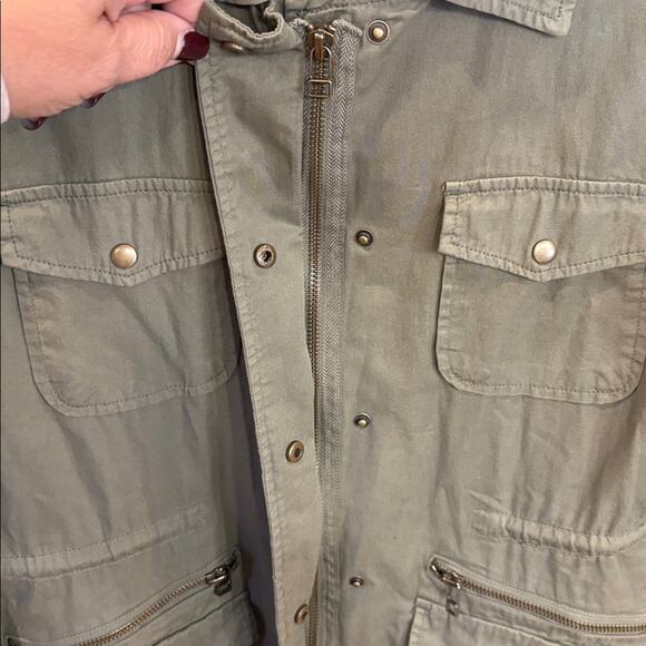 Lily Aldridge for Velvet Olive Green Jacket Cotton Size XL - Picture 6 of 12